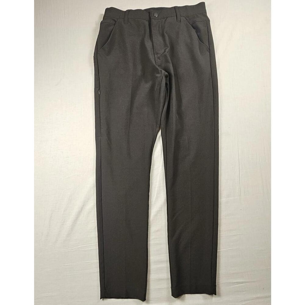BYLT Pants Mens Size 31 Black Flat‎ Front Straight Leg Stretch Waist Kinetic 2.0